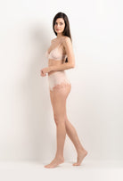 Enter Carine Gilson's world and the most beautiful silk lingerie with the 2025 Summer collection with this Soft Triangle in powder pink Silk