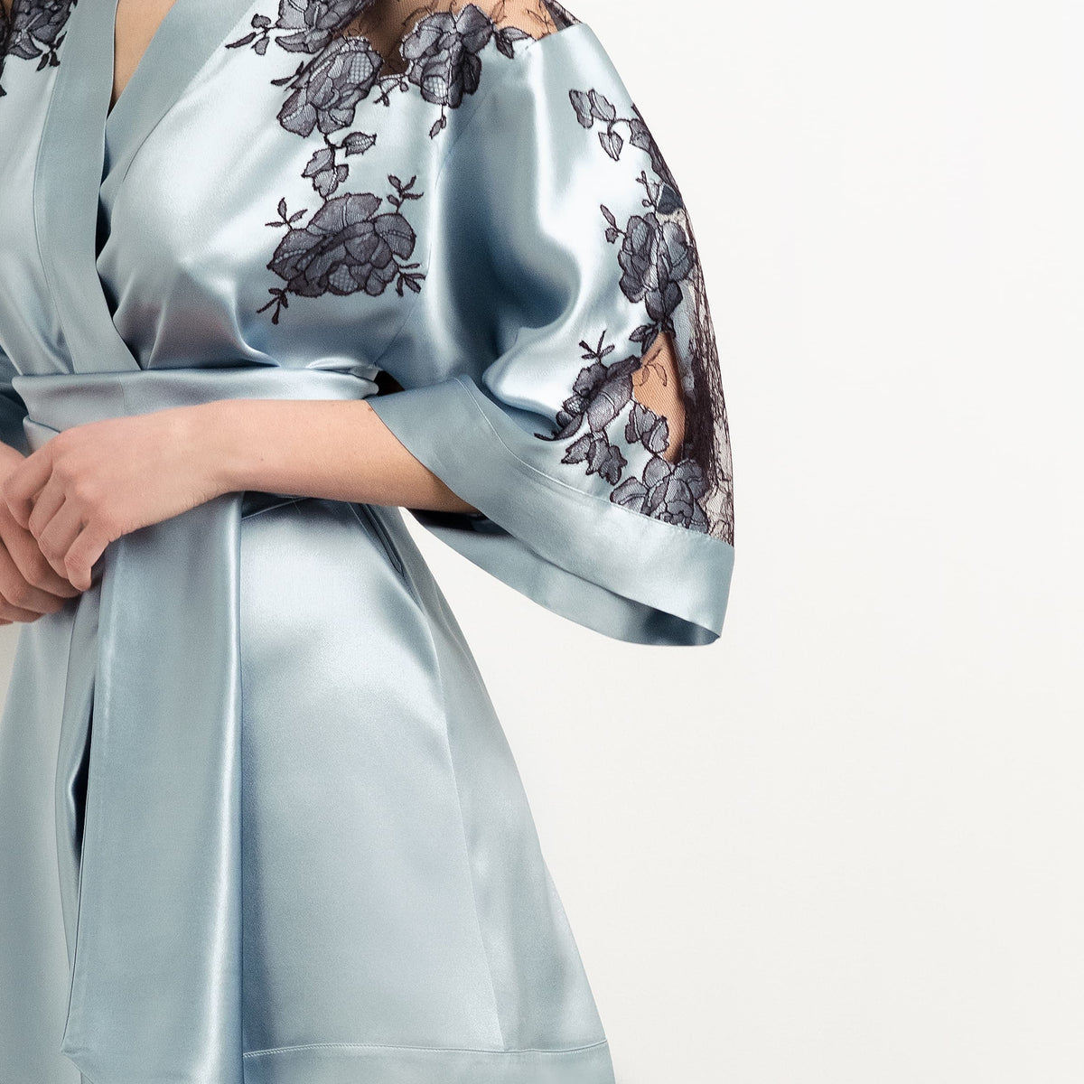 Black Colour - Bcluna Short Kimono 39149 - Blue Passion main image 1