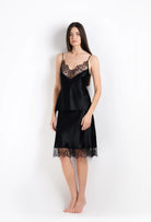The 2026 Summer collection from the house Carine Gilson - The most beautiful couture lingerie to be discovered with this classic camisole in black silk with black lace