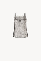 Discover the Winter 2026-27 collection of lingerie couture from the house Carine Gilson with this Camisole Straight Neckline in Black Silk  with Black lace