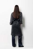 Made of mohair, explore the loungewear collection Winter 2026-27 from the house Carine Gilson with this raglan jacket in stormgrey tweed