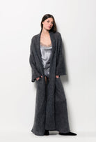 Be seduced by Carine Gilson most beautiful loungewear collection with this long raglan jacket in stormgrey mohair