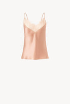 Be seduced by Carine Gilson most beautiful silk lingerie collection with this Camisole Classic in Beige vison Silk with Beige vison lace