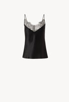 Made of silk and lace, explore the lingerie collection Winter 2026-27 from the house Carine Gilson with this Camisole Classic in black Silk with black lace