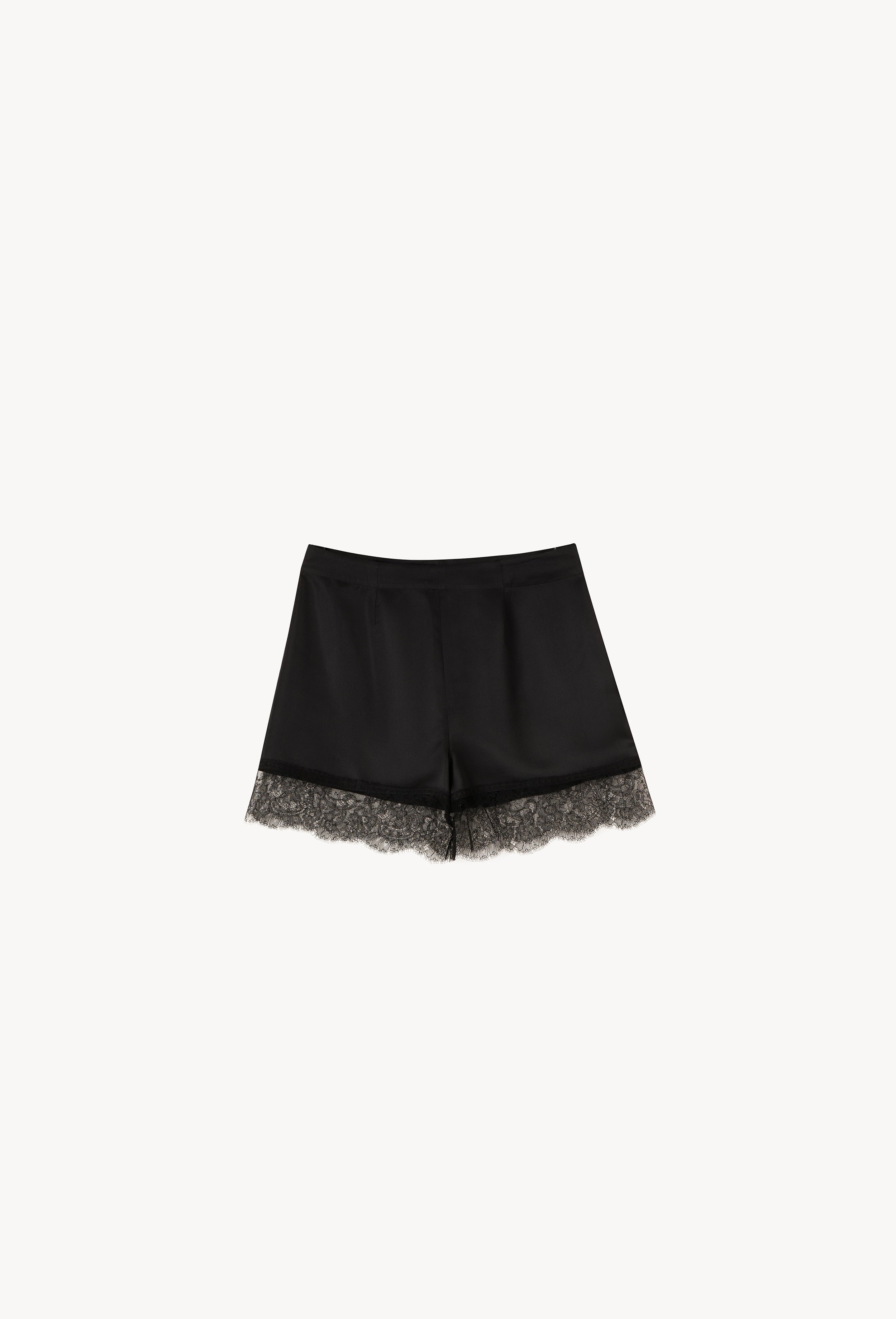 Enjoy the Winter 2026-27 collection of lingerie couture from the house Carine Gilson with this Shorts in black Silk and viscose