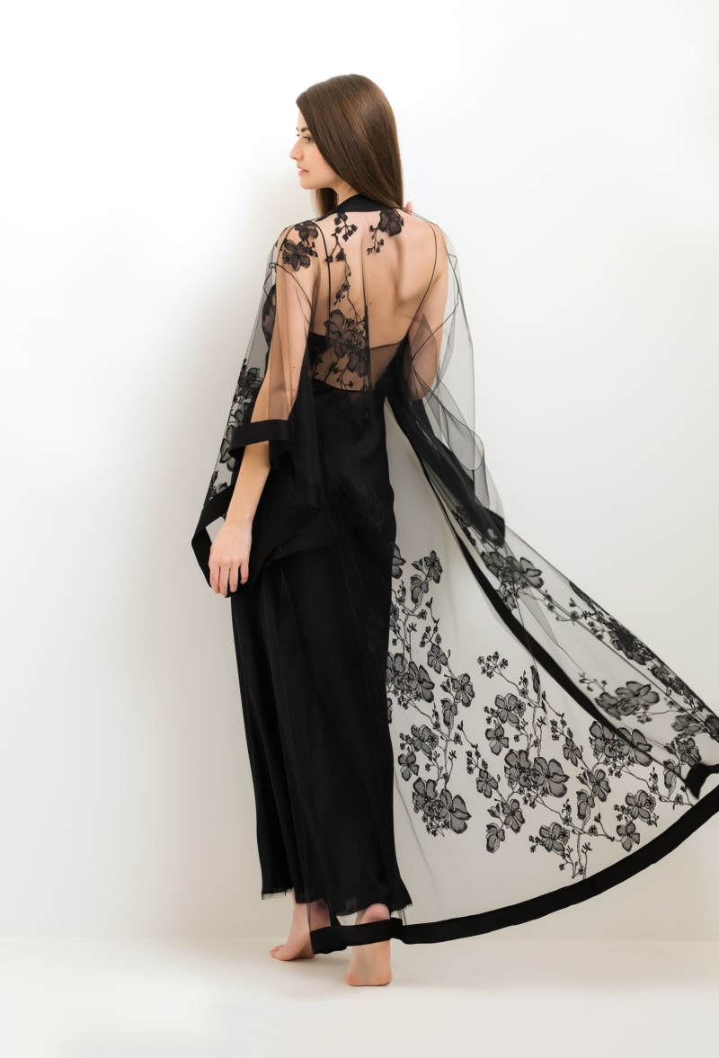 Long silk slip dress - Mocha - Carine Gilson